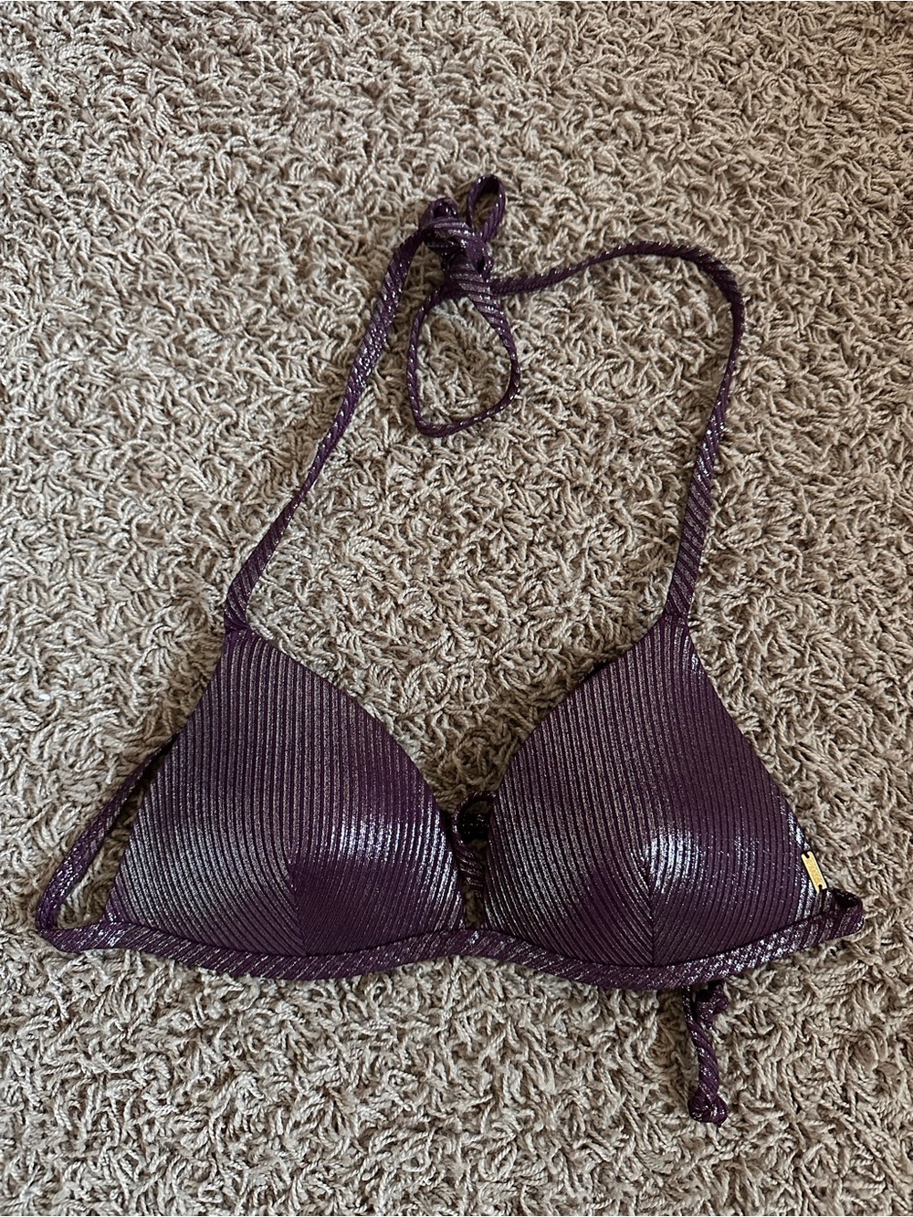 PINK Victoria's Secret Shimmer Bikini Top - Purple
